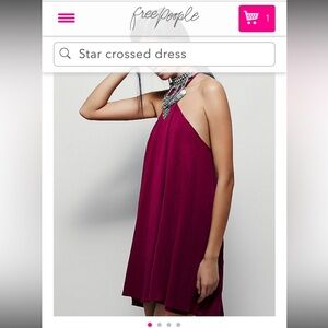 Free People star crossed burgundy dress